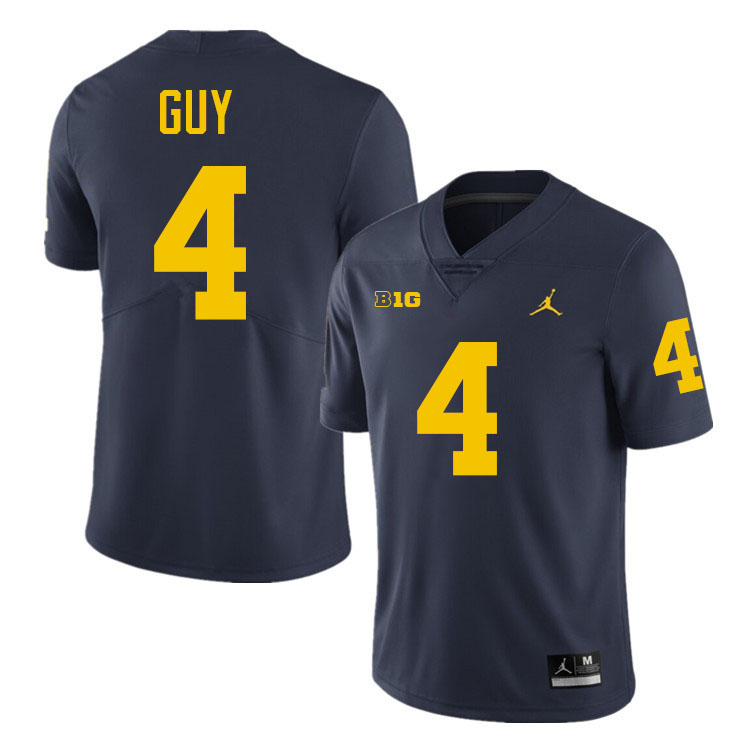 TJ Guy Michigan Jersey,Michigan Wolverines #4 TJ Guy College Football Jersey Youth-Navy